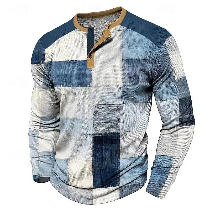 Men's Patchwork Denim Vintage T-Shirt 3