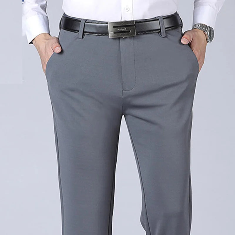 Men's Business Casual Elastic Formal Pants