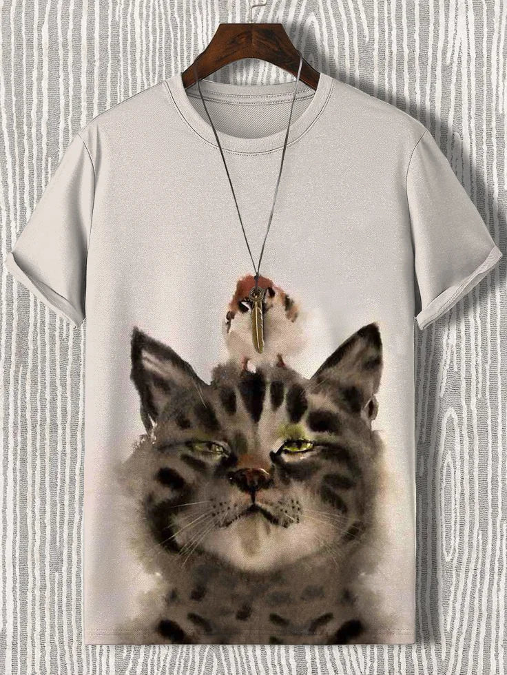 Men's T-Shirt Samurai Cat