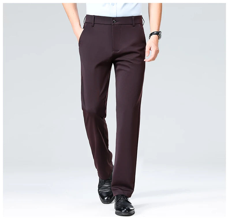 Men's Business Casual Elastic Formal Pants