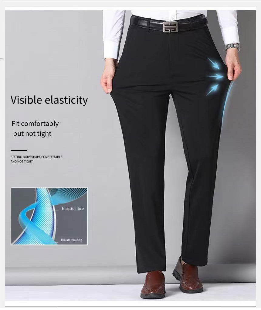 Men's Business Casual Elastic Formal Pants