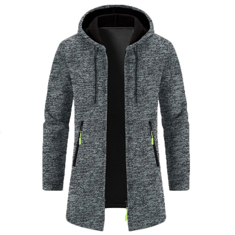 Zipper, Hooded Mens Oversize Winter Top Jacket Coat.