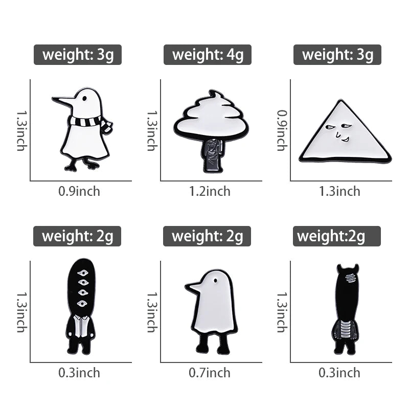 Witch Ghost Set Enamel Pins