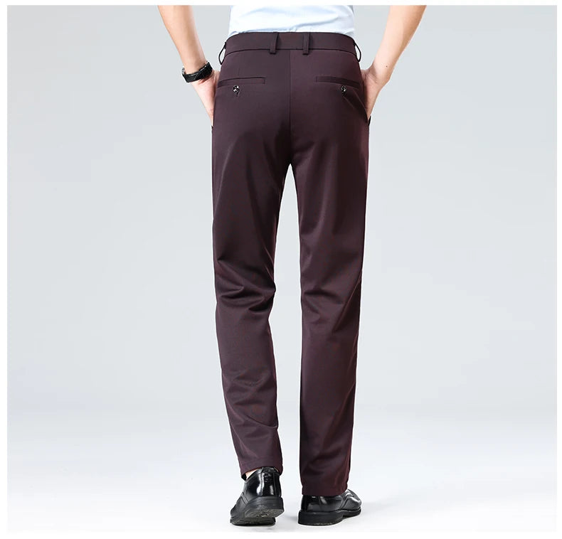 Men's Business Casual Elastic Formal Pants