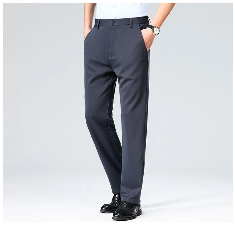 Men's Business Casual Elastic Formal Pants