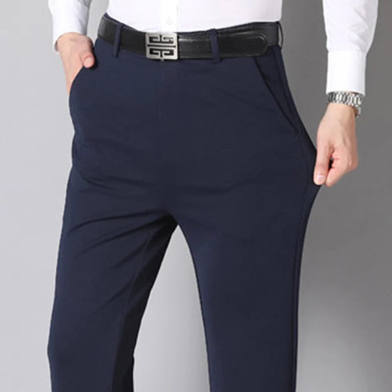 Men's Business Casual Elastic Formal Pants