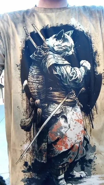 Men's T-Shirt Samurai Cat