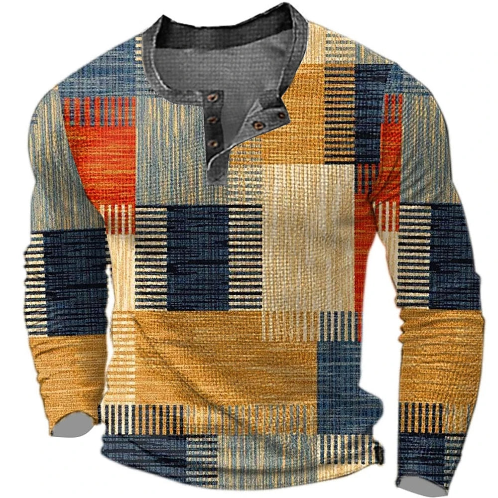 Men's Patchwork Denim Vintage T-Shirt 1