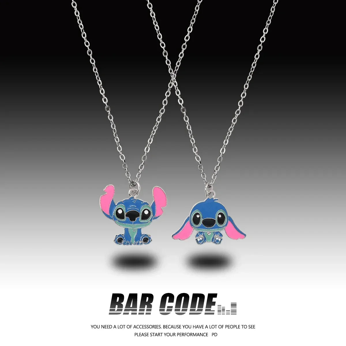 Disney Stitch Couple Necklace