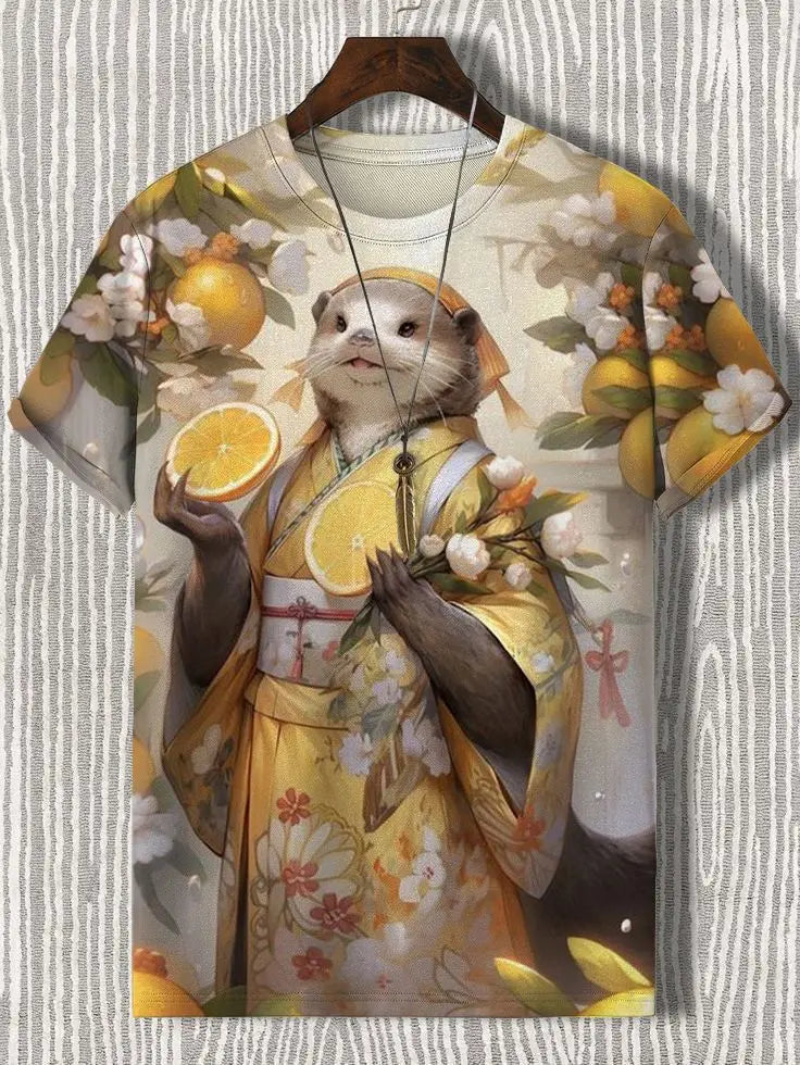 Men's T-Shirt Samurai Cat