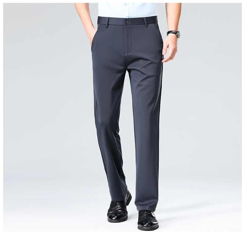 Men's Business Casual Elastic Formal Pants