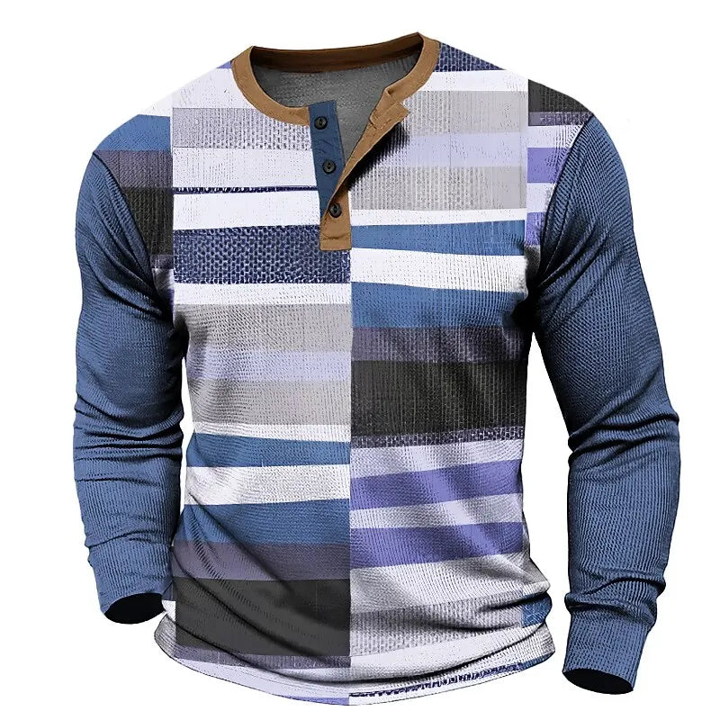 Men's Patchwork Denim Vintage T-Shirt 2