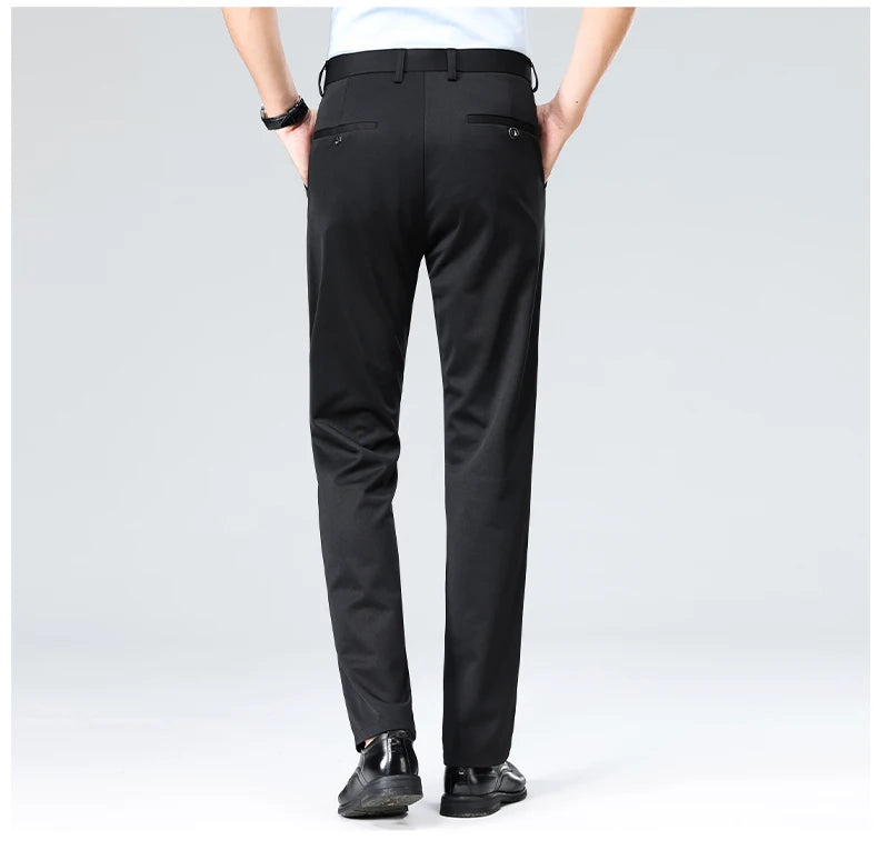 Men's Business Casual Elastic Formal Pants