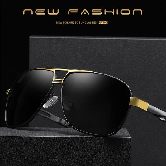 New men's Square Photochromic Polarized Sunglasses