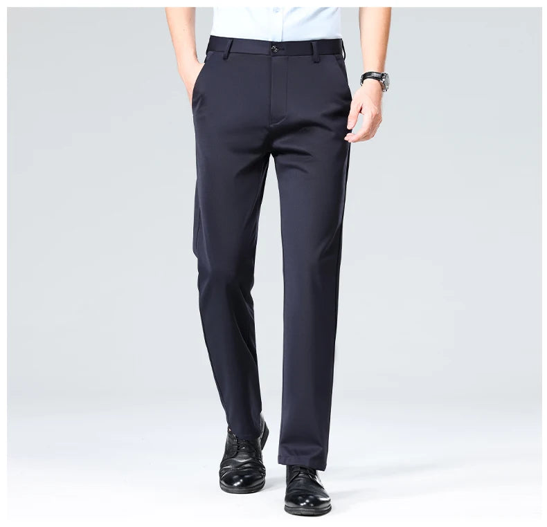 Men's Business Casual Elastic Formal Pants