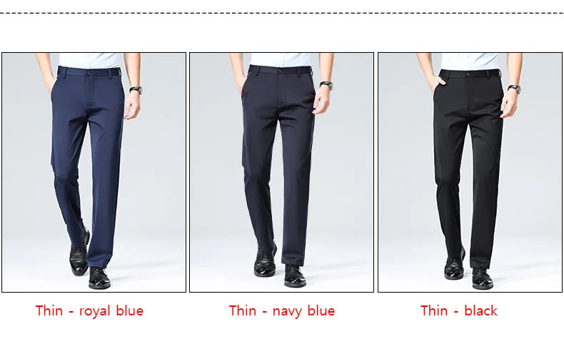 Men's Business Casual Elastic Formal Pants