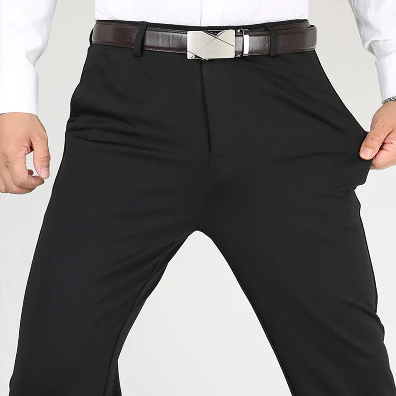 Men's Business Casual Elastic Formal Pants