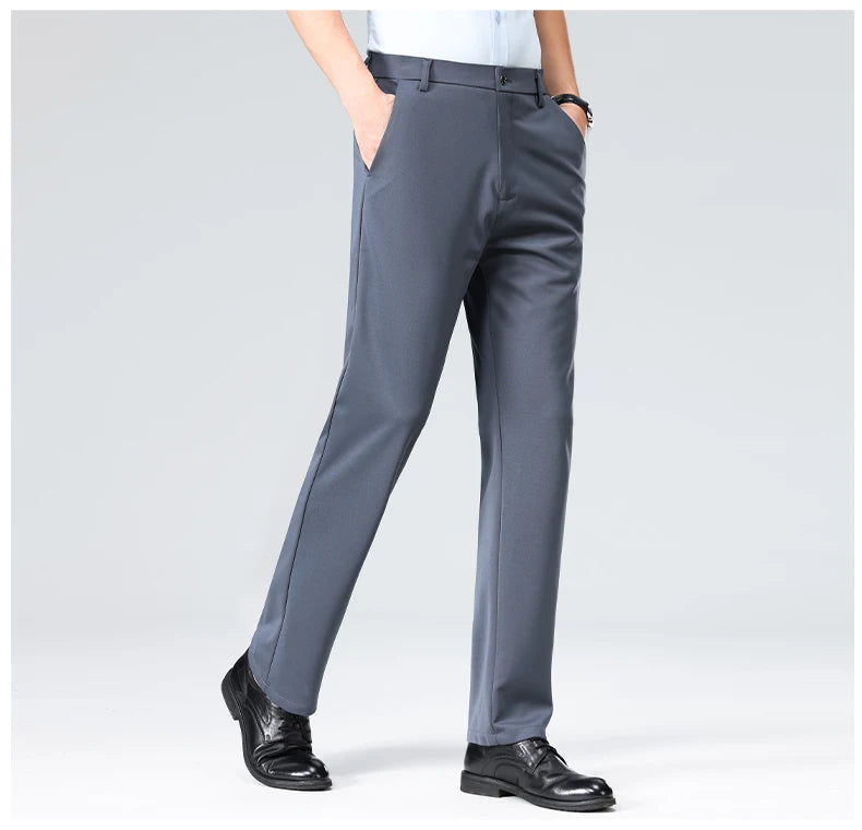 Men's Business Casual Elastic Formal Pants