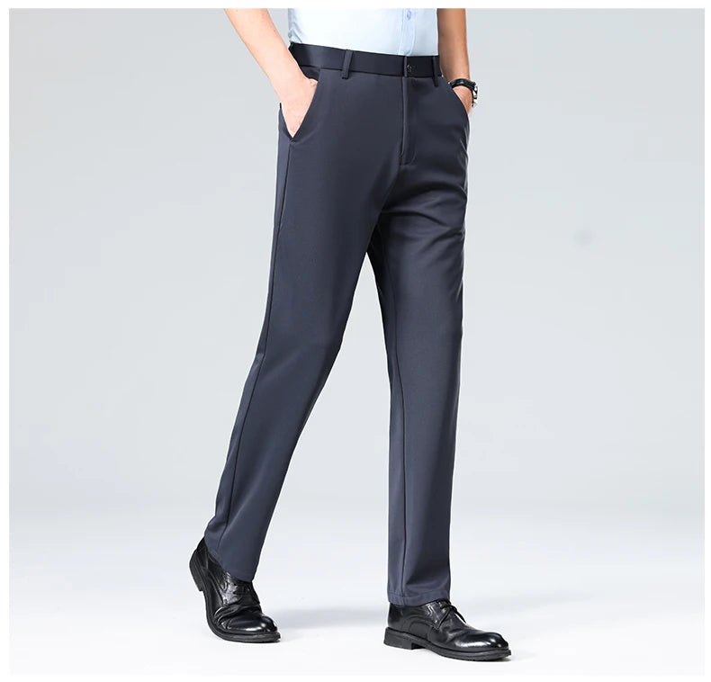 Men's Business Casual Elastic Formal Pants