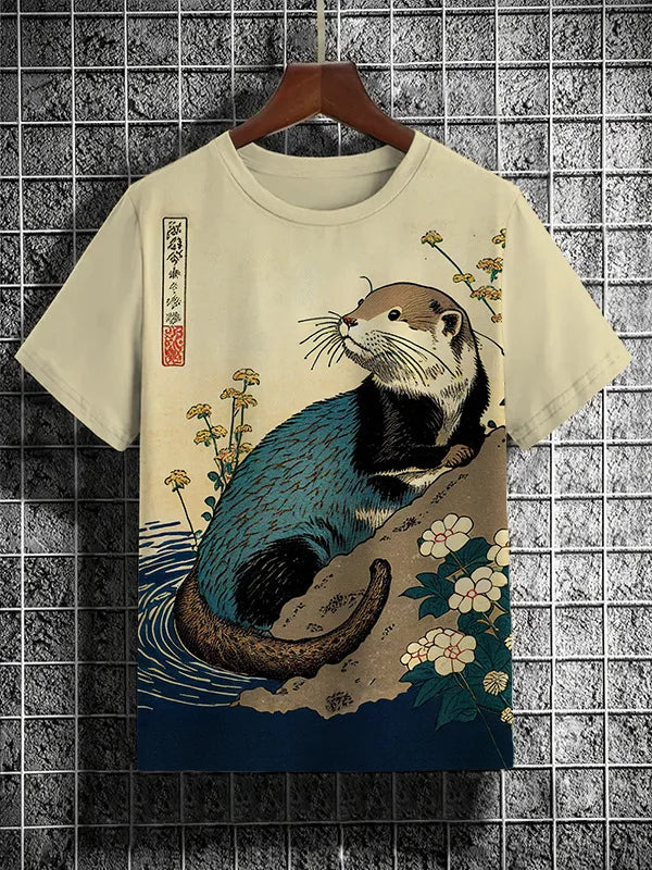 Men's T-Shirt Samurai Cat