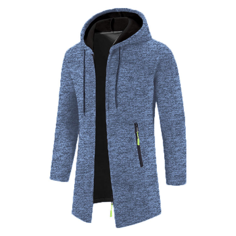 Zipper, Hooded Mens Oversize Winter Top Jacket Coat.