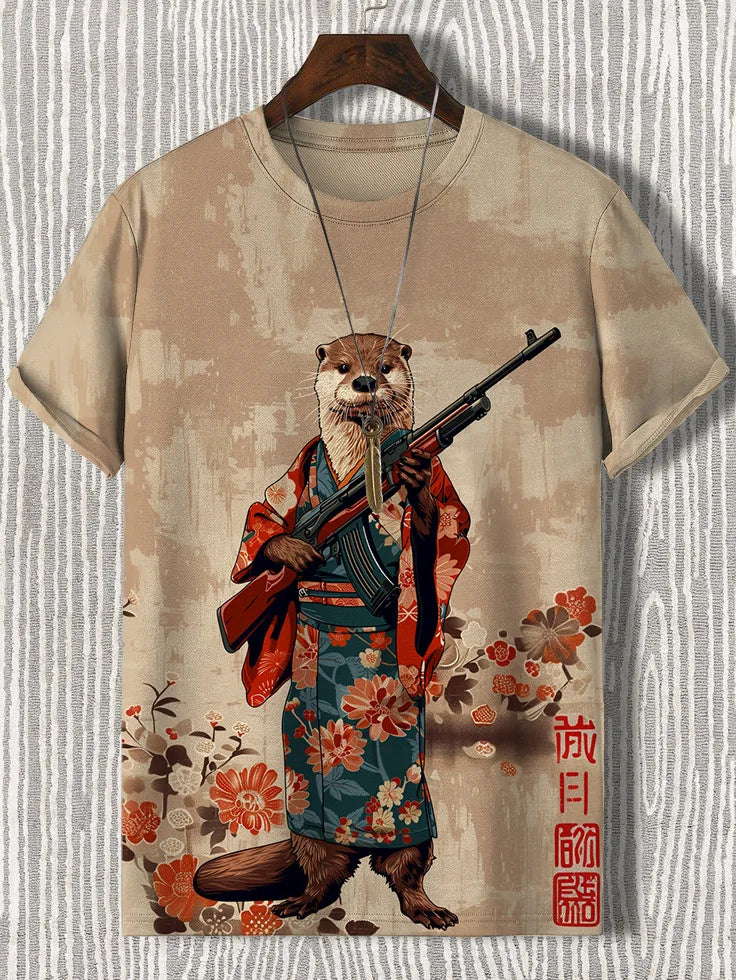 Men's T-Shirt Samurai Cat