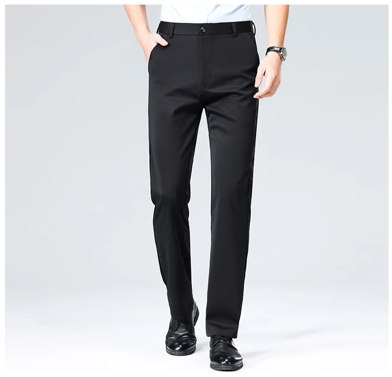 Men's Business Casual Elastic Formal Pants