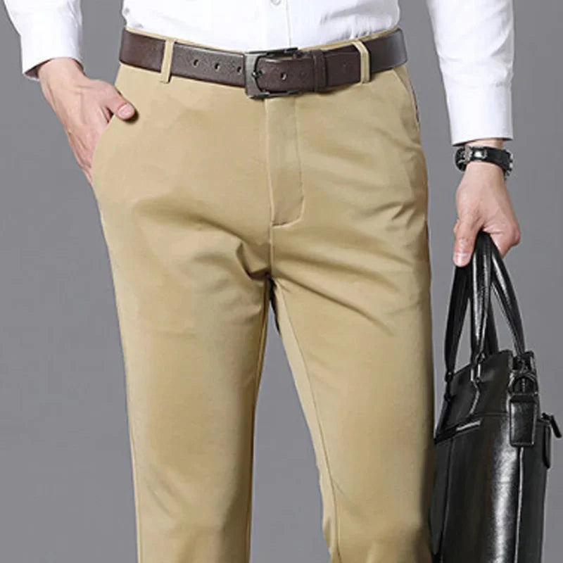 Men's Business Casual Elastic Formal Pants